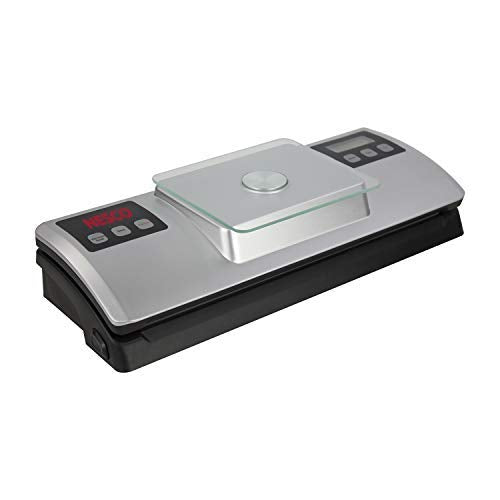 Nesco Vss 01 Automatic Food Vacuum Sealer With Digital Scale And Bag Starter Kit, Silver